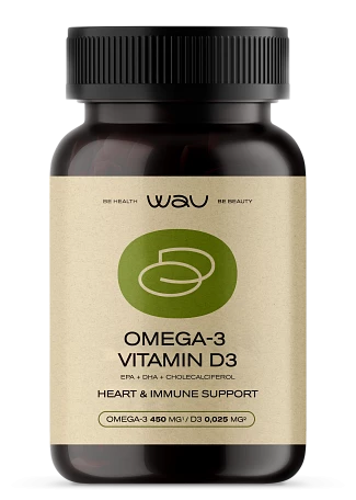 OMEGA-3 + VITAMIN D3 — Поддержка иммунитета и сердечно-сосудистой системы